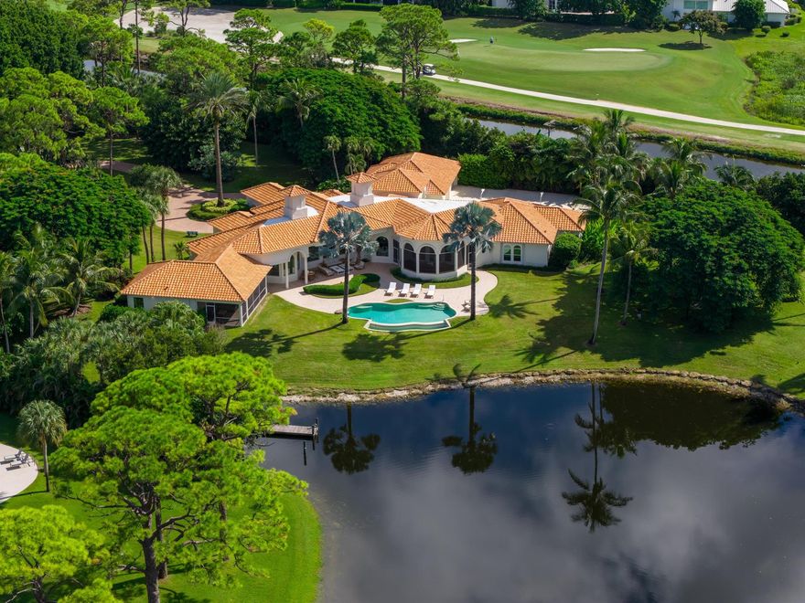 Le Belle Refuge, a 5 Bedroom European Villa sited on a 3 +/- Acre Lakefront Parcel, is located in renown Le Lac which offers world-class security & the utmost privacy w/i minutes to Boca Raton private airport & prestigious private schools.  This single level luxury residence offers long lake views and glorious sunsets from nearly every room. The north wing is comprised of the primary suite, a gym & office/optional bedroom & half bath. The south wing is comprised of 3 ensuite guest rooms. The heart of the home is a grand living room, an open kitchen/breakfast area/ family room flowing out to a screened lakefront loggia. Le Lac is comprised of only 32 estates nestled on 200 acres of sprawling lawns & sparkling lakes and  is the only community in Central Boca Raton that permits boating.