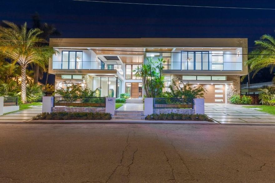 New Modern Masterpiece By Zen (AZD). 3-Story, 8550 sq ft of Luxury & Hi-Technology. Soaring ceilings & open floor plan flows seamlessly to spacious outdoor living area surrounding pool, spa & summer kitchen. All gas kitchen fit for gourmet chef & perfect for entertaining. Master has separate baths & walk-in closets. Third floor entertainment space & balcony with spectacular skyline views. 100' concrete dock berths an 80' yacht on 130' wide canal with quick ocean access. Latest home automation.  See video