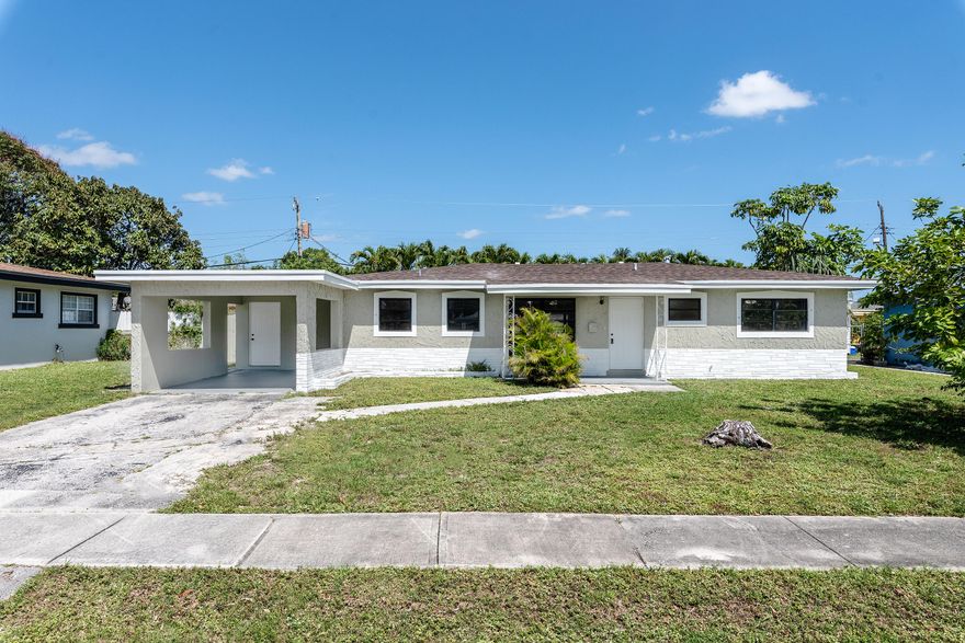 Located in the desirable Melrose Park neighborhood of Fort Lauderdale, this updated home offers a prime location just minutes to downtown Fort Lauderdale and area beaches. The spacious floorplan features three bedrooms plus a bonus office/den that can easily be used as a fourth bedroom. Highlights include a one-car garage, roof replaced in 2022, and a new AC installed in 2024. The updated kitchen offers granite countertops, white shaker cabinets, and stainless steel appliances. Both bathrooms have been renovated with tile showers and new vanities, with all work completed using proper permits. Enjoy a large fenced backyard with plenty of room to entertain. No HOA—bring your boat or camper. This property qualifies for a mortgage rate buydown of up to 3%!