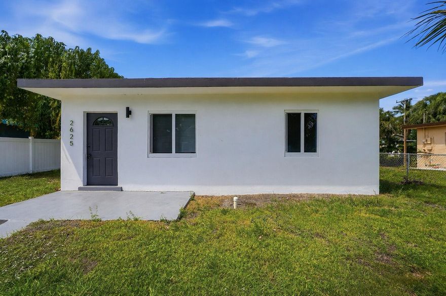 Completely renovated 2-bedroom, 1-bath home in Pompano Beach offering a modern, clean layout.   Interior features include new flooring throughout, quartz countertops, updated kitchen with light cabinetry and stainless steel appliances, and a fully remodeled bathroom. Bright, functional living space with fresh interior and exterior paint. The property sits on a quiet residential street with a private backyard suitable for outdoor use or pets. Convenient location with quick access to I-95 and the Turnpike, and minutes to beaches, shopping, and schools. Ideal for first-time buyers or investors seeking a move-in ready property.