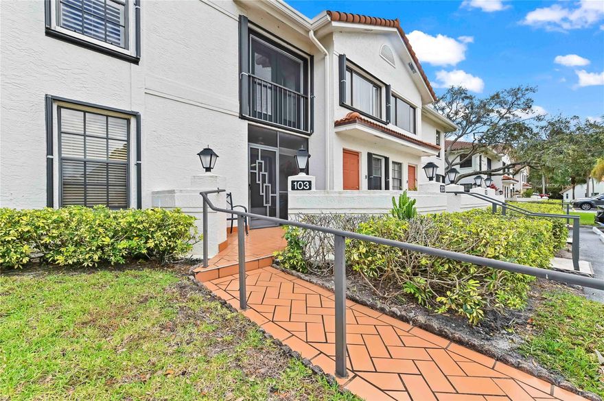 Bright and well-maintained 2-bedroom, 2-bath ground floor condo in Sun Valley East! The kitchen features granite countertops and newer appliances, offering a clean, modern feel. Tile flooring runs throughout for easy maintenance. The spacious primary suite includes a refreshed bathroom with a large shower, adding comfort and style.  The main bathroom was tastefully updated. A/C was replaced in 2022 for added peace of mind, and accordion shutters provide convenient storm protection. HOA includes water, sewer, cable and internet. Enjoy relaxing or entertaining in this inviting home. Sun Valley East offers great amenities including a clubhouse, community pool, and tennis courts. Conveniently located near shopping, dining, and everyday essentials. A wonderful place to call home!