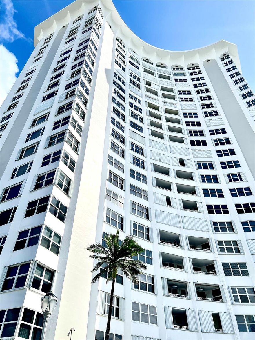 Ocean view luxury resort style 2/2 furnished condo. This unit has been completely upgraded. FULL VIEW IMPACT SLIDERS from Kitchen to oversize 12 x 18 balcony. All windows and doors are IMPACT GLASS. Ocean views from master bedroom, kitchen and living. Best line in the building. Guest Bath marble walk in shower. 2 Large Walk in Closets 6 x 9. Split bedrooms. Foyer entry with formal dining, eat in kitchen and large table on balcony. Granite kitchen counters, combo washer/dryer. move in ready... Covered parking space. Building has 24 hr/ security ,exercise, billiard and club rooms. Pool has views of the beach and Atlantic Ocean. Complimentary guest parking. Work from home with office space which has an ocean view also. Available for shorter term (ask for details and pricing).