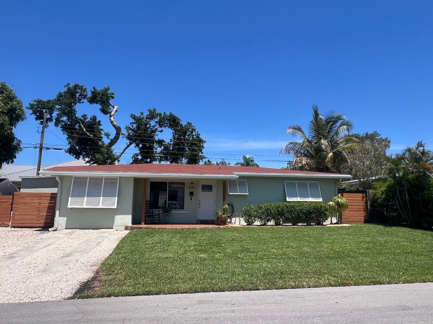 This well maintained & cared for 3 Bed /2 Bath home is still owned by the originally family that built this South Florida bungalow. Extremely well built with shiny terrazzo flooring & is a truly solid bunker that will weather any storm since this home was built by true craftsmen in their day.  Ideally located on a very quaint quiet street with a high elevation & most importantly a nice short brisk walk to all the nightlife, dining, shopping & entertainment on "The Drive" of Wilton Manors (only .68 of a mile or 3,600 ft away).  The Sellers have replaced almost all of the major systems of the residence that Buyers are wanting (Roof 2017, HVAC 2023, Hot H2O Heater 2024, Under Homes Waste Pipes replaced with PVC 2015).  Plenty of room on north side of home for RV/Boat parking or a small pool!