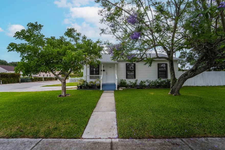 Completely updated and move-in ready! This charming 3-bedroom, 1-bath home features a brand-new 2025 roof and 2025 water heater, providing peace of mind for years to come. The beautifully renovated kitchen showcases modern finishes, new appliances, and updated bathroom offers a fresh, contemporary design. Warm wood flooring flows throughout the home, creating a seamless and inviting living space. Situated on a spacious corner lot with plenty of parking, this property is ideal for homeowners and investors alike. Conveniently located near shopping, dining, downtown West Palm Beach, beaches, and major highways. Don't miss this opportunity to own a turnkey home in a rapidly growing area!