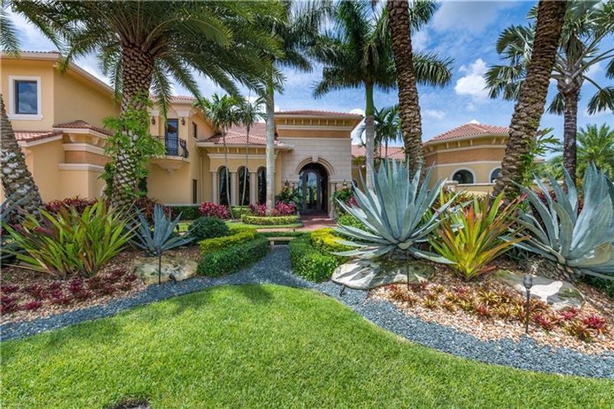 Sophistication and elegance describes this exceptional estate situated in Parkland Golf and CC, with vast, scenic golf and lake views, This one of a kind custom masterpiece boasts 10,422 of total square feet, with 6 Bedrooms, 7 full baths, huge gourmet kitchen, club room, private office with fireplace, separate billiards and card room, theater room and sauna  plus a 4 car-side entry garage and 3 fireplaces.   Enjoy the spacious 1st floor master suite with fireplace plus sitting room, with abundance of natural sunlight.  Exceptional outdoors, with lush landscaping, award winning resort style pool with fire pits, summer kitchen, outdoor fireplace and complete privacy, perfect for entertaining