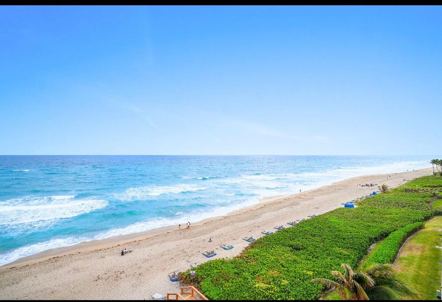 Oceanfront condo with amazing, direct Ocean views in Highland Beach. This condo is special because it does not get direct sun in the evening which makes the huge veranda such an enjoyable space to watch the waves! Unit is fully furnished, so just bring your clothes and toothbrush. Master bedroom has a walk in closet and ensuite bath. Second bedroom has 2 twin beds, a large closet and ensuite bath. Close to Delray Beach and the vibrant nightlife and shopping. Condominium has a fantastic pool and direct beach access. Unit available Dec 2nd, 2025. **A $300 cleaning fee applies to both seasonal and annual rentals. Currently rented annually, with a seasonal rental option available.