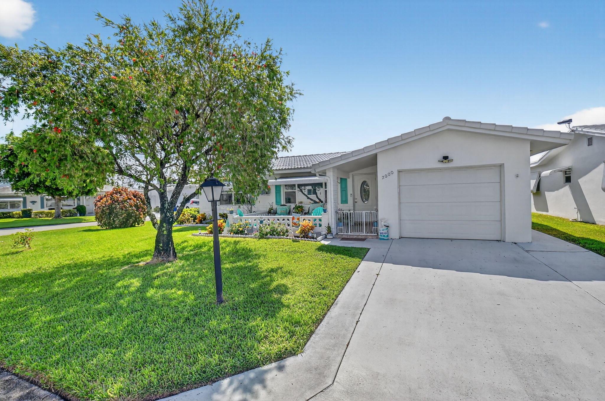 Spacious 2BR/2BA on Large Corner Lot in Leisureville! Bright and well-maintained single-family home in Boynton Beach's desirable 55+ Leisureville community. Situated on one of the largest corner lots, this property offers extra outdoor space and privacy. Features include an open floor plan, generous living/dining areas, and recent updates: new water heater, refrigerator, and microwave. Lawn care included for easy living. Community amenities: 3 clubhouses, heated pools, fitness center, and FREE 18-hole par-3 golf course. Great location minutes to beaches, shopping, dining, and I-95. Low HOA, pet-friendly, and move-in ready!