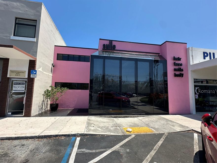 Rare opportunity to acquire a beautifully designed, well maintained two story retail/commercial building with floor-to-ceiling glass facade. The glass face of the building provides abundant natural light and visibility. This property is ideally located just off Oakland Park Blvd and N. Federal Hwy. one of Fort Lauderdale's most highly trafficked retail corridors with easy access to major highways and public transportation. First floor has high ceiling and open floor plan with storage/kitchen area off to the back. There is also a private, gated, and covered outdoor area.  Second floor has three offices/flex rooms, bathroom, shower and small sauna. Ample on-site parking for customers and staff.  Located in close proximity to national retailers, restaurants, and residential communities