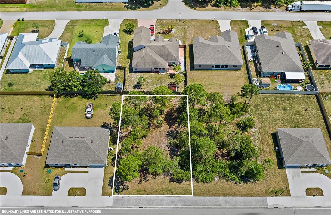 This vacant lot is located in a prime location in the rapidly growing Port St. Lucie and Palm City area. It is within a 5 mile radius of several new home developments and retail centers, including The Reserve at Tradition, The Trails at Tradition, The Crossings at Palm City, and The Preserve at Palm City.
The Tradition Town Center and the Palm City Town Center are also nearby, offering a variety of retail shops, restaurants, and entertainment options. This lot is about 10,000 square feet and is zoned for residential use.