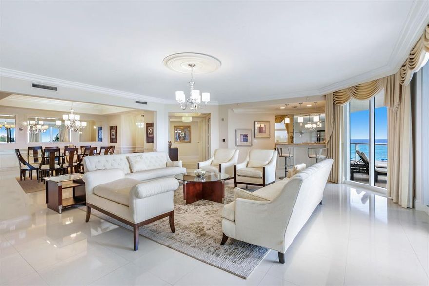 Ritz 303A at The Ritz Carlton Residences Singer Island. Spectacular ocean and Intracoastal views await you from this beautifulproperty! Enjoy island living in this sprawling 3,950 SF coastal residence with 3 BR, 3.5 bath plus den, gourmet kitchen, family and great room, withluxury finishes throughout. Located in the coveted Tower A, features include a private entry elevator, glass railings on balconies to maximize views,large laundry room, 2 parking spaces, travertine marble floors, primary bedroom suite contains separate vanities with jet tub and glass walk-inshower.THE RITZ CARLTON RESIDENCES - This beautiful property is the essence of luxury island living. Come find your personal oasis today atRitz 303A!