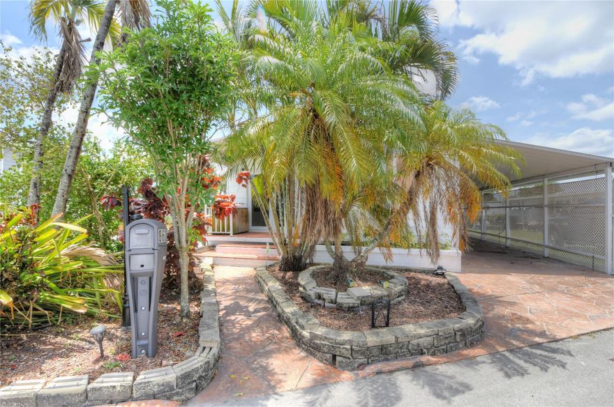 Great Buy, New Kitchen Open Spacious Design,  Stainless appliances, Open Floor Plan, Light and Bright, Huge Master Bedroom plus spacious natural lighted second bedroom, 2 full bathrooms. Spacious 5X9 Laundry Room/Utility Room on main level. Open Backyard off 2nd Bedroom, with a planters paradise. Pavered Patio for Barbequing and such. Great Location in Davie, Shopping, Restaurants, and Entertainment. Verified 55+ community Only 1 Buyer Resident must be 55+ all other residents 17 +, Pool, Bocchi, Shuffleboard. Public Golf walking distance. Low $78. Monthly HOA Maintenance Fee. Great Property Great Neighborhood, Great Buy, Dont! Pass this by