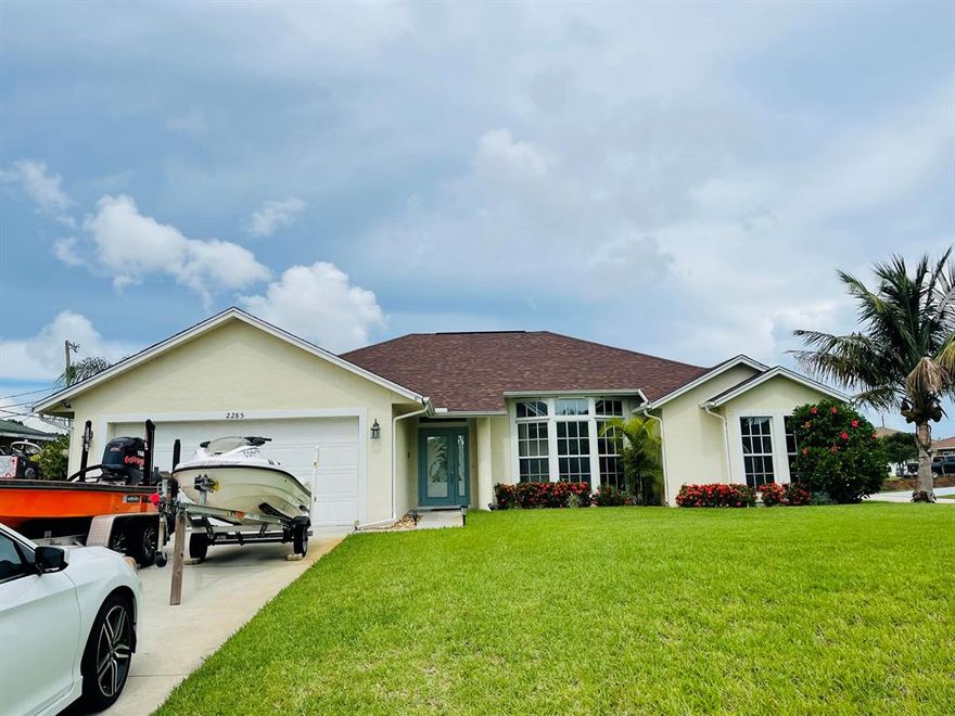 PRIDE OF OWNERSHIP! 3 Bed, 2 Bath CBS home on a large corner lot with a fenced in back yard. AC replaced 2016. New Roof in 2018! High ceilings make it feel open & airy. Home also boasts beautiful trim & molding, a granite kitchen with newly faced cabinets & GE stainless package. Your large master suite has a W/I closet. The spa-like master bath is newly remodeled with amazing seamless glass, a rain-head tile shower, jet tub & a new vanity! Shed recently painted and fence stained. Has 4 zone well sprinkler system Quiet & beautiful location close to I-95, Tradition, St Lucie West & more.