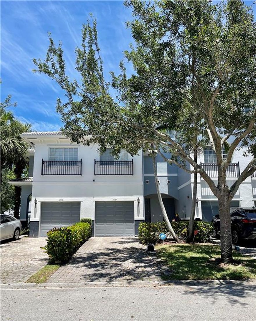 Super spacious 2 Bed / 2.5 Bath with 1- car Garage Townhouse located in a gated community in the heart of Lauderhill. Kitchen has granite counter tops, carpet and tile floors, washer/dryer on the 2nd floor, patio opens out to the yard. Pet ok. Additional features: community pool, covered cabana, basketball court and a playground area. Close to School, Lauderhill mall, Shops, Restaurants, Turnpike and Central Broward Regional Park. Building just recently painted . Tenant occupied & Lease expires 8.19.2023.  Showings by appointment only on Saturdays 11:00 to 12:00 noon.  Closing after the unit is vacated & empty. Please see Broker Remarks.