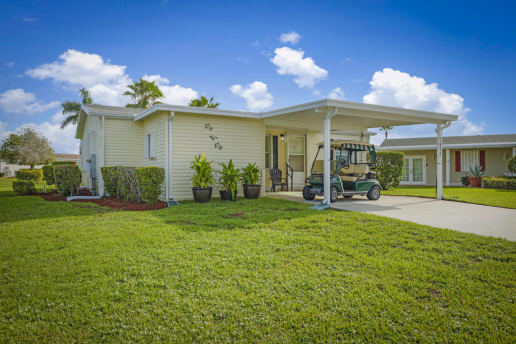 Welcome to Paradise!! This very well maintained 2 bedroom 2 full bathroom home located in the desirable 55b and over community of the Savanna Club was built in 2004, roof was repla ed in 2021, AC In 2019 and the hot water heater in 2023! Other features include new Vinyl flooring, new paint, new lighting fixtures and ceiling fans, new dryer and dishwasher, new 10'' deep sink, new whole house water filtration system, acrylic screened in patio with easy to close windows, new landscaping and comes fully furnished if desired.