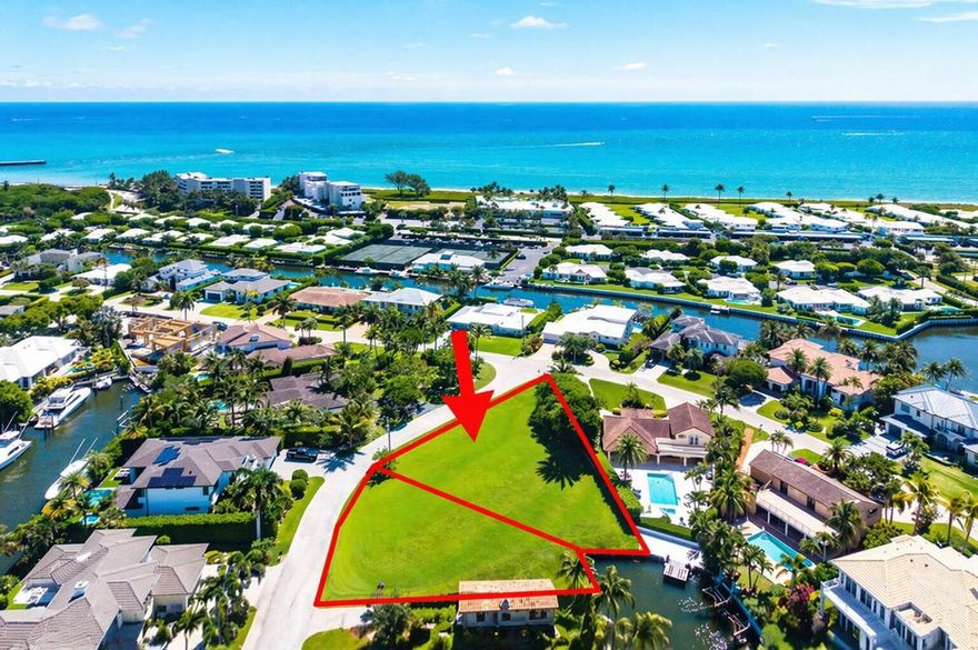 Rare opportunity to build a brand-new luxury waterfront estate in prestigious Ocean Ridge. This exceptional 13,022 SF lot on the Dolphin Canal Waterway comes with approved plans for a stunning 2-story coastal contemporary residence with 4,000 SF under air, 4 bedrooms, 4.5 baths, and a 2-car garage. Designed for exceptional indoor-outdoor living, the proposed home features soaring ceilings, expansive open living spaces, a gourmet kitchen, first-floor guest suite or office, luxurious primary suite, covered patio, pool, spa, and private waterfront setting. Ideally situated close to Delray Beach, Manalapan, and Palm Beach, with easy access to the beach, shopping, and dining. Option to combine both lots and create one extraordinary waterfront estate. Information provided by the listing brokerage and its representatives—including pricing, measurements, square footage, lot dimensions, calculations, statistics, and media—is believed to be accurate but is not guaranteed and may be subject to errors, omissions, or changes without notice. Buyers and sellers are encouraged to independently verify all details and complete their own due diligence before entering into any transaction