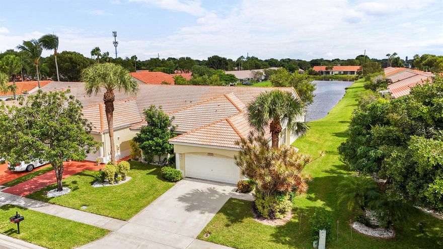 Welcome to the meticulously maintained + desirable community of Floral Lakes located in the heart of Delray! Upon your gated entry you will find beautifully maintained grounds + tree lined streets. The clubhouse is the heart of the Floral Lakes community, featuring a billiards room, card room, arts + crafts room, fitness center, his and hers saunas and showers, ballroom, media room and administrative offices. In addition you will find a golf green,  pickleball, tennis + shuffleboard courts. As well as an onsite social director, you will never be short on activities!This end unit villa features a 2 car garage + 2 car driveway located on one of the community lakes. Enjoy the peaceful views from your living room or screened in patio.