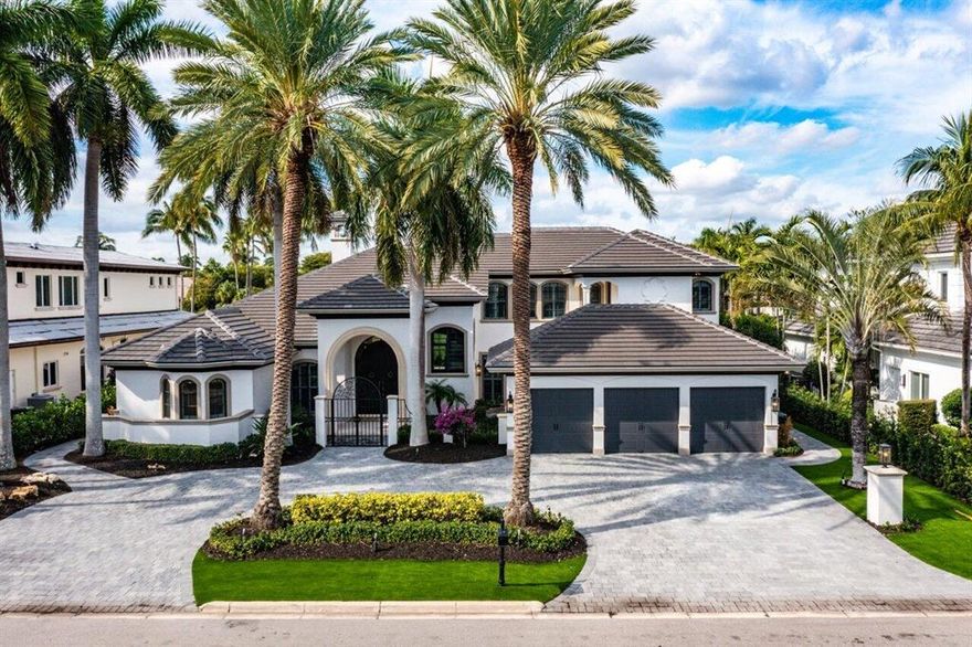 1655 Royal Palm Way-Best Priced Remodeled Golf Course Estate in the luxurious RPYCC Furnished move in ready-Features 6,579 Total Sq. Ft., 4 BD, 4.2 BA's,+private Office- New Roof Installed in 2020, Beautiful Chef's Kitchen w/ stylish Calcutta marble counter-tops, Viking gas stove, double oven & Sub-zero leads to Entertainment Wine Bar, Family Room, & separate Formal Dining Room. Spacious Living Room overlooking the 6th hole of the Signature Jack Nicklaus Golf Course w/ a brand new backyard w/ lavish Pool & Spa. 1st floor Primary Suite w/ Wood Flooring throughout features Brand New His & Her Walk-In Closets w/ Built-Ins, brand new Primary Bathroom w/ 2 Water Closets, & free standing Claw tub. Upstairs has three brand new en-suite BR's w/ brand new BA''s Loft &  wraparound Balcony. First Floor:
Beautiful Solid Wooden Entry Doors
Office w/ Wooden Built-Ins & OLED TV
Primary Suite w/ Wood Flooring throughout
Primary Bathroom w/ 2 Water Closets, Tub, Separate Walk-In Shower, Brand New His & Her Walk-In Closets w/ Built-Ins by The Closet Guys w/ LED Lighting, & Bulk Storage Area for Luggage
Living Room w/ Fireplace
Formal Dining Room w/ Chandelier
Spacious Living/Family Room 
Powder Bathroom off the Family Room leads to Outdoor Resort Style Pool Area, w/ Backyard Entertainment & Spectacular Sunsets
Chef's Kitchen updated in 2020 with stylish Calcutta marble countertops, Viking gas stove, Double Oven, Sub-zero refrigerator, Viking dishwasher, Viking ice maker, Two Freezer drawers, Two Refrigerator drawers, Marble Island Countertop w/ sink, & Eat-In Kitchen
Entertainment Bar Area including Wine Cellar & Wine Fridge
2nd Powder Bathroom
Mini Office/ Pantry off the Garage Entrance to House w/ Brand New Desk & Built-Ins
Laundry Room w/ Built-Ins, Sink, LG Washer & Dryer

Second Floor:
3 Bedrooms, en-suite Bathrooms
Wood Floors installed throughout
French Doors lead to Gorgeous 2nd floor Balcony
Brand new completely redone bathrooms
large balcony off Loft

Exterior Features:
Backyard features New Pool Pump, Clusia Hedge, Turf, Porcelain Tile, & ULINE Double Grill/Appliances
3 Car Garage w/ Brand New Custom Built-Ins by The Closet Guys for Hanging Bikes & Sports locker
Hurricane Impact Windows & Doors
Outdoor Patio in the Front of the House
Landscaping Features Green Island Ficus, Triple Robellini, Bird of paradise, Zoysia Grass, & Blue Amelia

Additional Features:
Alarm System
New Central AC
Honeywell Home Thermostat
Multiple Wine Cellars
Sleek Flat Tile Roof Installed in 2020
Closets by The Closet Guys are Lifetime warranty
Beautifully renovated, modern lighting inside and outside the entire house
One of the Most Luxurious Communities in Boca Raton
24 Hr. Security Patrol
West Exposure in the Backyard
Minutes from "THE BOCA RATON" & the Beach
Minutes to Fine Dining, Shopping, Mizner, & Mizner Amphitheater
Minutes from I-95, and within 30 minutes from both Ft. Lauderdale & West Palm Beach Airports

Disclaimer:
All information provided by Agent/Broker are deemed liable but are subject to errors, omissions, or changes without notice. All such information should be verified by prospective Buyers.