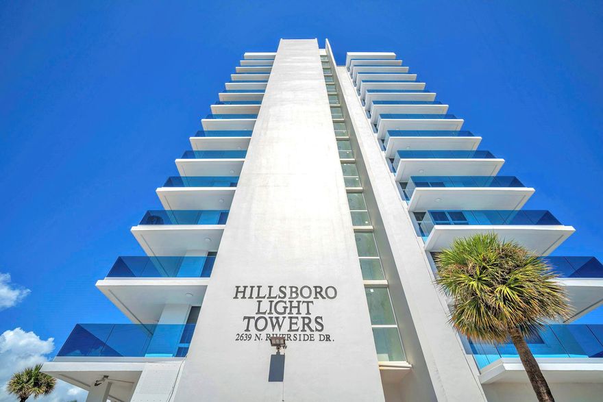 Discover coastal living at its finest! Perfectly positioned in the sought-after Hillsboro Light Towers, this beautifully renovated residence offers breathtaking views of the Intracoastal Waterway and iconic Hillsboro Lighthouse. Relax on your private balcony. Flooded with natural light through hurricane-impact windows, this unit blends style and peace of mind.Enjoy the best of Florida living with a short stroll to a private beach and nearby marina, plus easy access to top restaurants, shops, golf, and the famous fishing pier. Washer and dryer in unit. featuring updated electrical, updated plumbing, and fresh interior paint throughout. Pet-friendly community with a convenient dock for boat pick-ups and drop-offs. This is the lifestyle you've been waiting for!