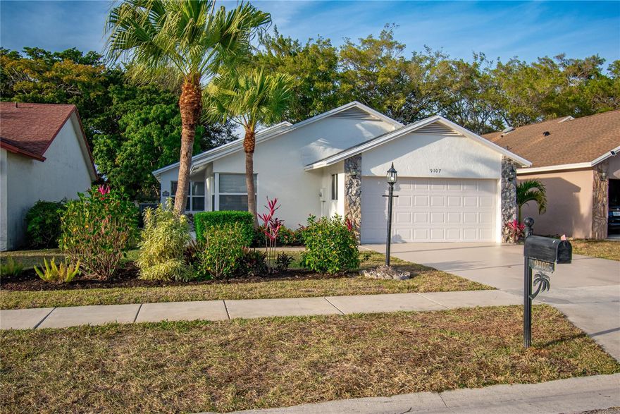 Beautiful, updated 3 bedroom 2 bath home with a spacious 2 car garage. This move in ready property features a bright open layout with modern finishes. Enjoy a large backyard perfect for relaxing and entertaining.. Great schools.  Walk to school, walking distance to houses of worship. Close to shops and restaurants.Enjoy the community pool with jacuzzi, tennis, basketball and clubhouse.