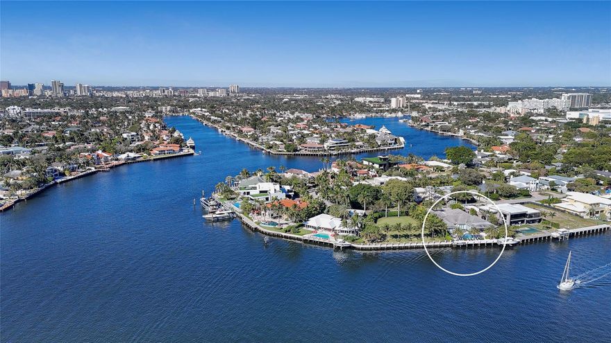 Single-level estate with extensive upgrades. 110’ fronting Intracoastal. Nearly half an acre, four car air-conditioned garages, covered summer kitchen, expansive pool. European white oak flooring throughout. Natural gas generator. In esteemed Sunrise Intracoastal neighborhood in proximity to beach, Birch State, Galleria, shopping, dining, Publix Trader Joes & Whole Foods.