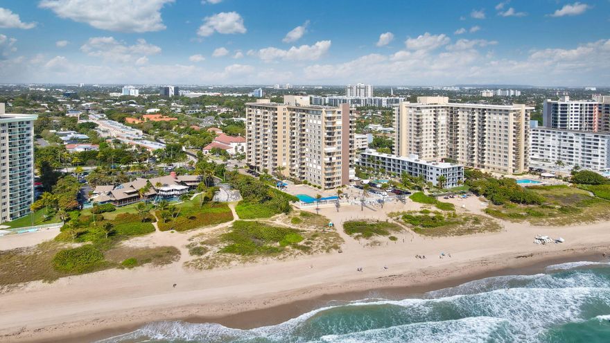 Wake up to sweeping ocean views from this impeccably maintained 2-bedroom, 2-bath residence in the heart of Lauderdale By The Sea. Spanning 1,400 square feet, the home features impact windows throughout, elegantly updated bathrooms, and refined flooring that enhances its bright, coastal ambiance. Thoughtfully cared for and truly move-in ready, this residence offers both comfort and sophistication. Enjoy peaceful mornings on your private balcony, where the sound of the waves sets the tone for effortless beachfront living. Ideally situated just moments from fine dining, boutique shopping, and Publix, with the ocean quite literally at your doorstep. Residents enjoy an array of resort-style amenities, including a sparkling pool, well-appointed fitness center, inviting community room, and 24-hour security. All assessments have been fully satisfied, with no upcoming assessments scheduled.