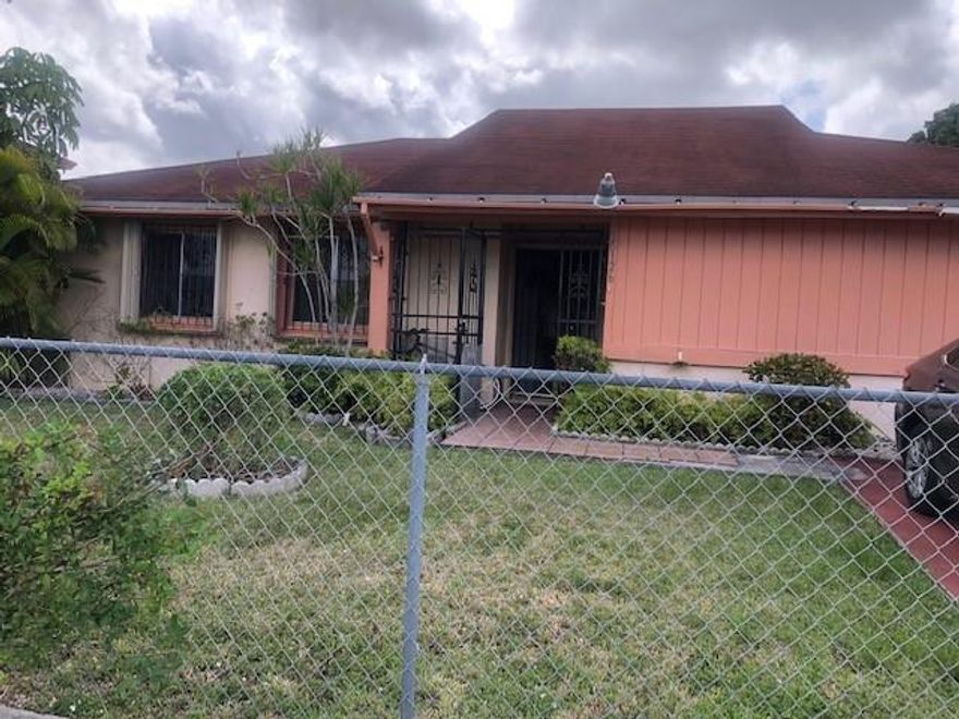 Bring your family to a charming home of 3 bedroom 2 full bath.  Home situated in the desired Oak Park Estate Division Neighborhood of Miami.  the lovely yard of this home is waiting for a family that enjoy outdoor activities.  Location is nice and quiet.  Property is being sold AS IS Home is being sold As Is