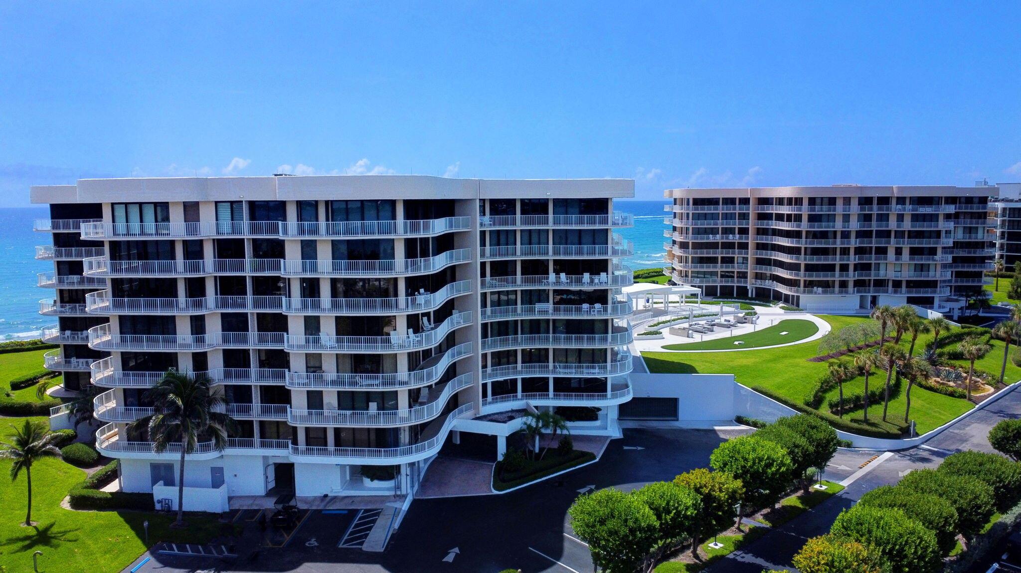 Welcome to your dream coastal retreat in the world-renowned Atrium Building! This magnificent, fully renovated three-bedroom, 2.5-bath condominium boasts direct oceanfront views, offering unparalleled panoramas of the beach and coastline. This unit lives like a single-family home in the sky with over 2,119 living square feet and a total of 2,700 square feet. Step inside this exquisite unit, expertly renovated to the highest standards, and be the first to experience its beauty since the completion of its updates. The gourmet kitchen was opened to the great room and was designed with an extra-large quartz island countertop and is the perfect spot to entertain your family and friends and is a chef's paradise, featuring top-of-the-line appliances, a built-in espresso machine. Each of the