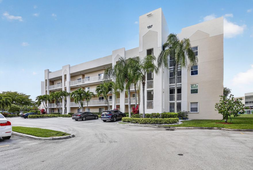 Welcome to your piece of paradise. This spacious 1st floor condo features a parking space just steps from your door, a fully renovated interior, including updated kitchen and baths, all new appliances, newer AC and tankless water heater. Enormous in-unit laundry room. Porcelain tile floors throughout and enclosed patio with serene lake views. Just outside, you'll feel like you're in your own lakefront oasis with a lush garden including fruit trees. This active 55+ community features is well maintained with premium amenities including a Million dollar clubhouse with a 1000+ seat theater, pool, tennis, billiards, free community shuttle, social clubs, and more. Located close to grocery, shopping restaurants. Association requires min 700 credit score and $37,500 minimum annual income.