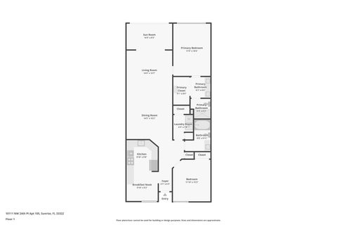 Tiny photo for 10111 NW 24th Place #105, Sunrise, FL 33322 (MLS # B26017649)