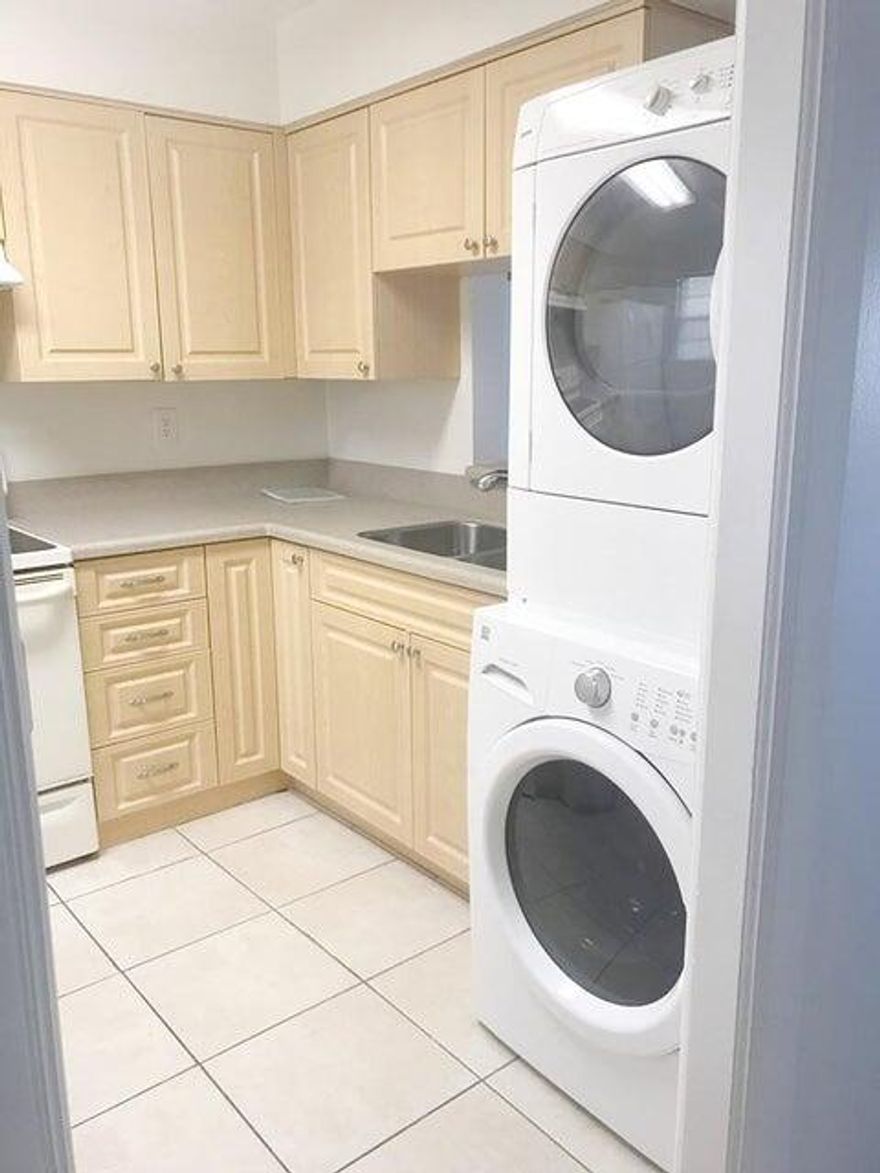 priced to sell! welcome to this highly sought after island house gated community! desirable first floor with washer and dryer in the unit! this bright and inviting 2 bedrooms 2 baths apartment is just steps away from the clubhouse, which features swimming pool, fitness center, meeting room, and library for your enjoyment. enjoy peace of mind with investor friendly policy- no age restrictions and rentals allowed immediately.