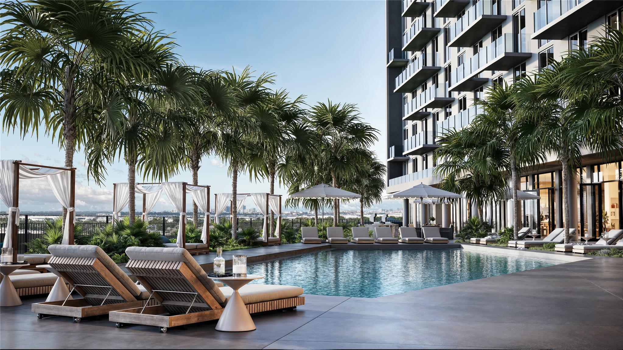Welcome to Aileron Residences, a collection of 380 luxury residences in the heart of Dania Beach blending modern design with sophisticated living. Each layout features open floor plans, high-end finishes, and floor-to-ceiling windows that fill the space with natural light. Gourmet kitchens include top-of-the-line appliances, Italian cabinetry, and spacious islands with quartz countertops. Spa-inspired bathrooms with premium fixtures and elegant details, including custom wood vanities and a terrazzo-style backsplash. Enjoy the convenience of smart home capabilities enhancing your living experience with modern technology. Exclusive amenities include: boat rentals, yoga & fitness center, 2 resort-style pools, and concierge services. Ideally located near shopping, dining, and entertainment.