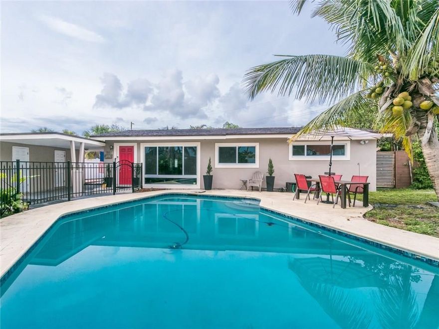 Beautifully renovated 4/2.5 single family POOL home in Riverland Village! Brand new impact windows and privacy fence. Updated master bath, full size W/D, storage shed and carport. Tile flooring in main living areas, stainless steel appliances in kitchen. Half bath is off the carport for easy access from pool. Security cameras installed.  Quiet, family friendly neighborhood. Easy access to major highways. Pets allowed with deposit!