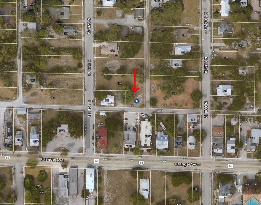 This is an excellent location... close to downtown Fort Pierce and just off Orange Ave. It will make a perfect spot to purchase and hold for an investment or develop in a  nice residential property.
