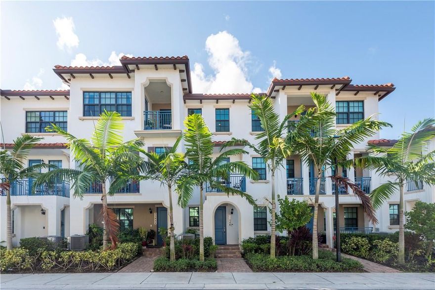 Bright and modern tri-level townhouse in very quiet and 24/7 man-gated community of RAINTREE in West Pembroke Pines close to great schools, restaurants, shopping, hospitals, easy access to I75 and Turnpike. This unit is located in a private street w/additional parking; featuring stunning high ceilings, HIGH IMPACT tinted windows and doors for night privacy , attached 2-car garage, one bedroom and full bathroom on first level, iron/wood staircase leading to 2nd level leading to great room w/cathedral ceilings, balcony, gourmet kitchen with 42” cabinets, dining room leading to 2nd bedroom, bathroom, upgraded laundry room. A grand master suite w/2 walk-in closets &  bath with dual vanities and separate tub and shower is on the 3rd floor for ultimate privacy. Clubhouse, heated pool, gym & more