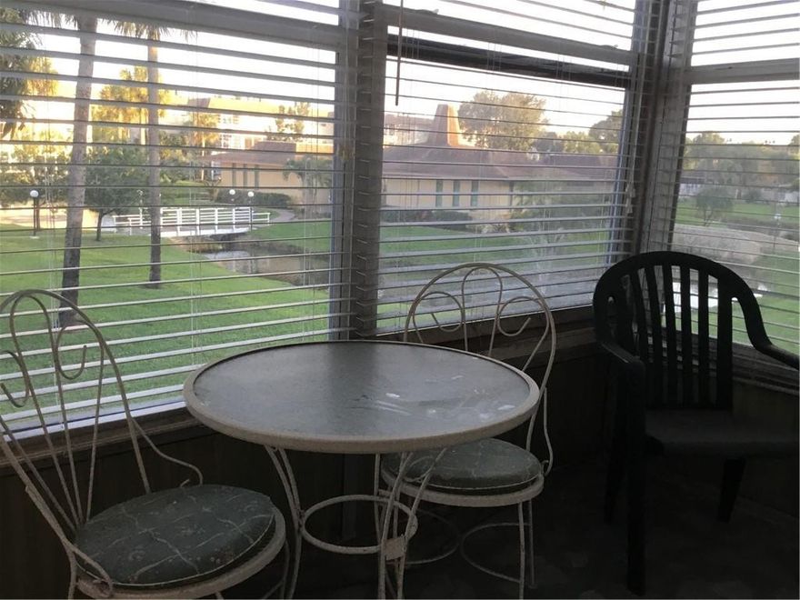 Come see this 55+ 2nd floor unit with a lot of natural light. Furnished with view of garden, pool and waterfall/pond. Low Assoc fee. Laundry facilities and recreation room on each floor. Very quiet neighborhood conveniently located near the Turnpike, shopping, restaurants, main highways and hospital. Community pool and a clubhouse are behind the building. Lots of guest parking spaces.  Can be rented after one year of ownership.