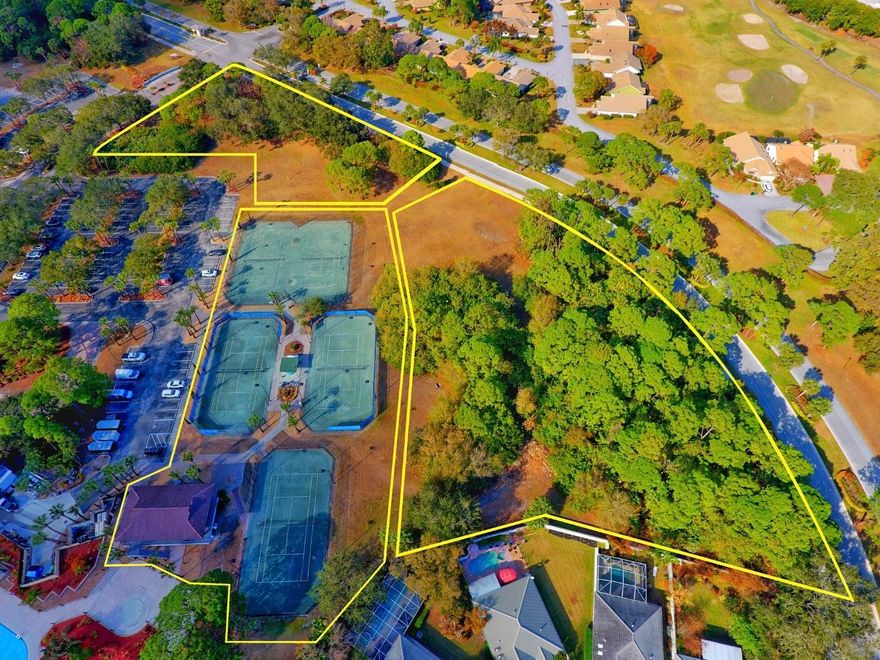 Unique property to own a rare parcel adjacent to the private country club at St. Lucie Trail in desirable St. Lucie West. With almost 6 acres of land zoned commercial/recreational, this one of a kind investment has many possibilities. There is currently an operational tennis facility in place with monthly stand alone revenue with additional acres left undeveloped. Opportunities are endless with these parcels from upgrading the tennis facility, building new amenities for fitness, or bringing golf simulators to the area! Be sure to call today to schedule a tour!