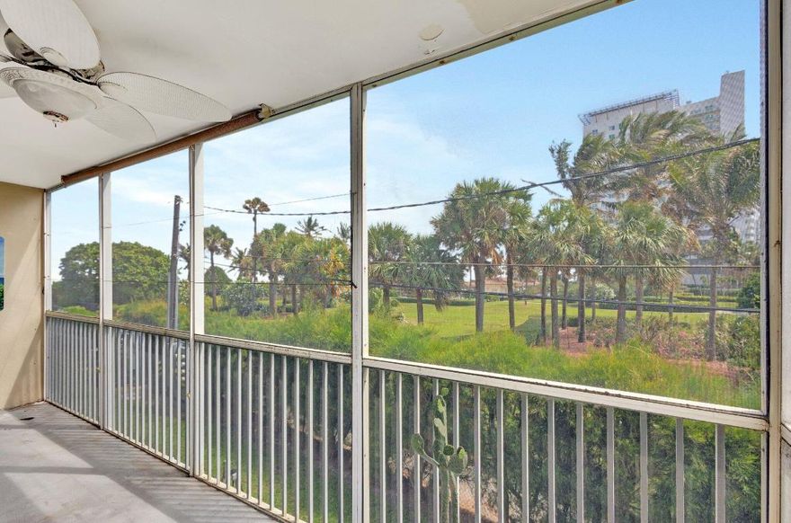 End Unit, close to beach in ''Villas on the Ocean''. Newly remodeled kitchen: new cabinets in white adorned with black granite and full granite backsplash. Bathroom also newly remodeled. New electrical panel. New Ceiling fans. Beach is a few steps away, beach walk to waterfront dining, shopping, Spa & more Partial ocean view from Patio, let the sound of the Ocean rock you to sleep. Parking space 43 belongs to this unit, there is also guest parking Homes comes furnished, turnkey. Owner can close at any time Mix of new impact windows and shutters.