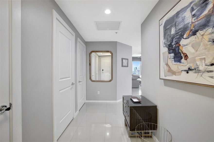 Totally Renovated and Remolded! Pristine Condition! One Bedroom& 1.5 Baths in the Center of Downtown! Located in a 5 Star Luxury Building, this Fully Furnished Condo features modern Finishes and Sparkling City Views! Appointed with Tile Floors Throughout, Modern kitchen with Stainless Steel Appliances, Large Primary Bedroom with Walk-in Closet, Spa Like Bath with Glass walk-in Shower and Free Standing Tub, Motorized Window Treatments & Full Size Stackable Washer/Dryer, 2022 HVAC. Enjoy City and Pool Views from the Large Terrace. One Assigned Garage Space , extra is available for additional charge. Located in the Trendy Flagler Neighborhood, with restaurants and Bars! Close to Las Olas, the Beach and More! 24-hr valet & attended lobby, pool, hot tub, gym, business center, social room.