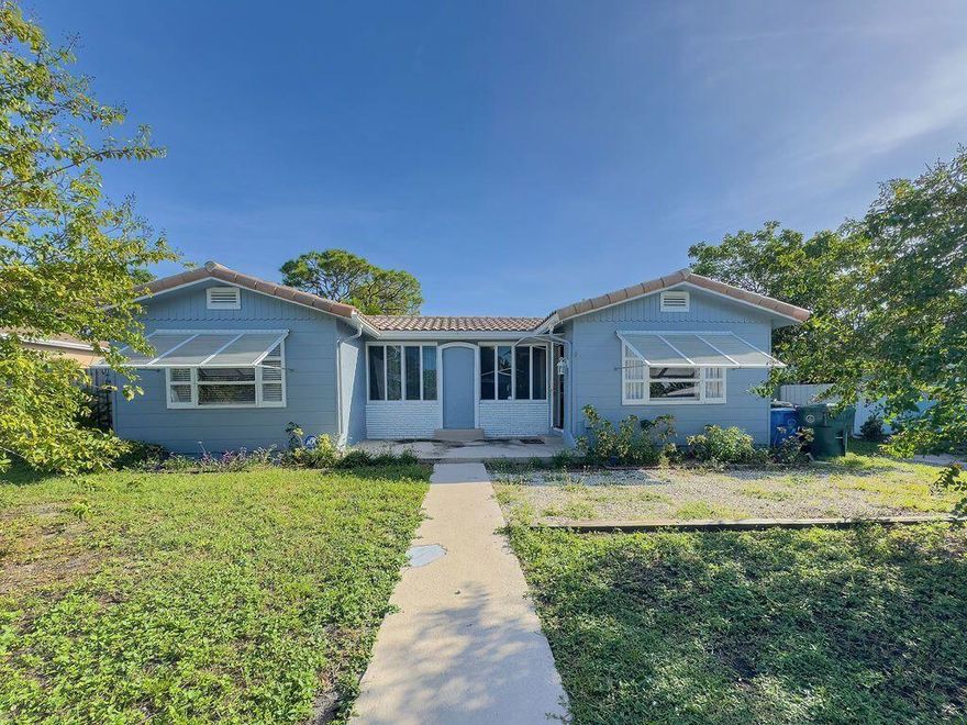 Investor or owner occupant opportunity in Oakland Park. Duplex on a large 0.26 acre lot with a pool and two driveways. Property consists of a 2 bedroom / 2 bathroom unit (972 sq ft) and a 1 bedroom / 1 bathroom unit (500 sq ft). The 2/2 is currently rented through December. The 1/1 is vacant and ready for a new tenant or owner occupant. Barrel tile roof replaced within the last 10 years. Updated interiors. Great setup for someone looking to live in one side and rent the other, or for an investor looking for income. Located close to Wilton Manors, beaches, shopping, and dining.