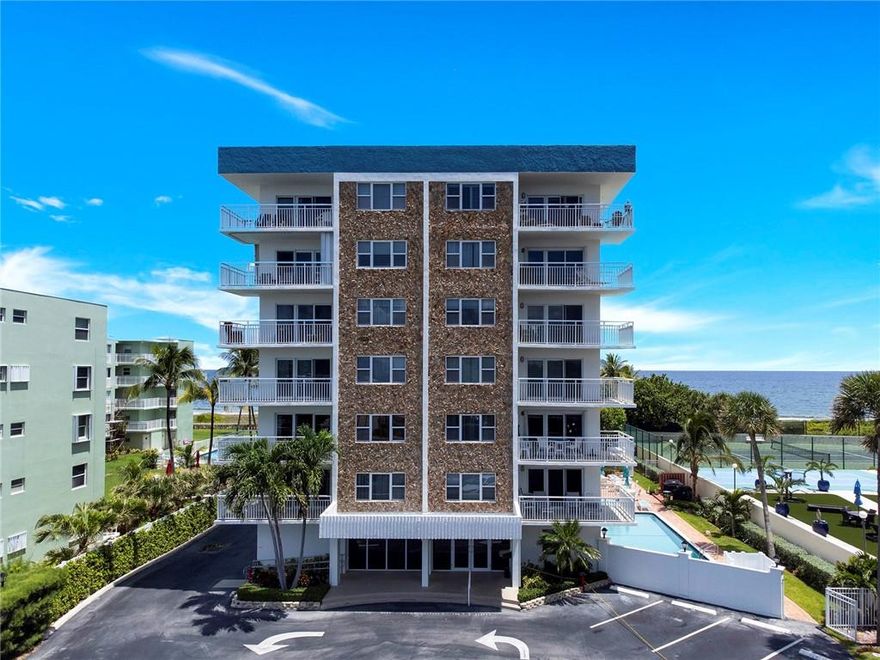 This spacious 2/2 is nestled in beautiful Lauderdale by the Sea! Fully upgraded from top to bottom 2021! Washer/Dryer (2021) in unit. Gorgeous porcelain floors throughout entire corner unit. Amazing natural light. Spacious kitchen features granite counters, all new appliances, & modern white cabinetry. Both bathrooms are also completely upgraded. All impact windows/doors! Water Heater 2021. AC new 2018. Unit has city views & ocean views from the wrap around balcony. Building exterior updates/painting just completed. Lobby updated! Amenities include deeded beach access, pool, community room w/ kitchen, BBQs, & kayak storage available. Lease right away with minimum 30 day lease, & able to lease 4 times per year. Located minutes from shopping/dining. Large guest parking lot!