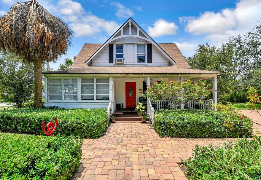 A rare purchase opportunity in the Old School Square District of Delray Beach - this beautiful downtown property has been used as a fully-functioning law office since 2005, with 7 offices, 3 work stations. and 3 & 1/2 baths. It includes a 2bdrm/1bth 650sq.ft. cottage and is centered on a 13,632sq.ft. corner lot just 2 blocks from Atlantic Ave and Pineapple Grove, minutes from the courthouse, tennis center, city hall, police station, and world-renowned beaches (see aerial photos). The property can be used for: restaurant, bed & breakfast, retail, medical, personal services, government, arts, education, SFH & duplex, and more (See Sec. 4.4.24 OSSHAD).  2 international airports are within 1/2 hour, and 2 regional airports within 15 mins. All of what you need - exactly where you want to be.