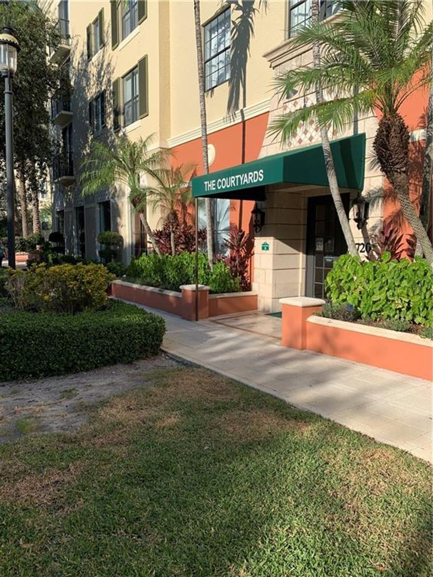 Luxurious living, ideally located in the heart of West Palm Beach. Walk to the Rosemary Square which features, International Dining, Shopping, and Entertainment. The Courtyards in CityPlace offers, Peaceful Tropical Gardens, Swimming Pool, Hot Tub, WIFI, State of the Art Fitness Center. 24 hour Concierge Service, Multi-level parking with electronic access, and so much more!This Two Bedroom unit is a rare find. The Kitchen offers Granite Counter Tops with breakfast bar, Master Bedroom has a large walk-in closet, Marble Bathroom Counter Tops , Large Second Bedroom / Full Bath, tile wood look floors, and a spacious Living Room and Terrace.Investors are Welcome!