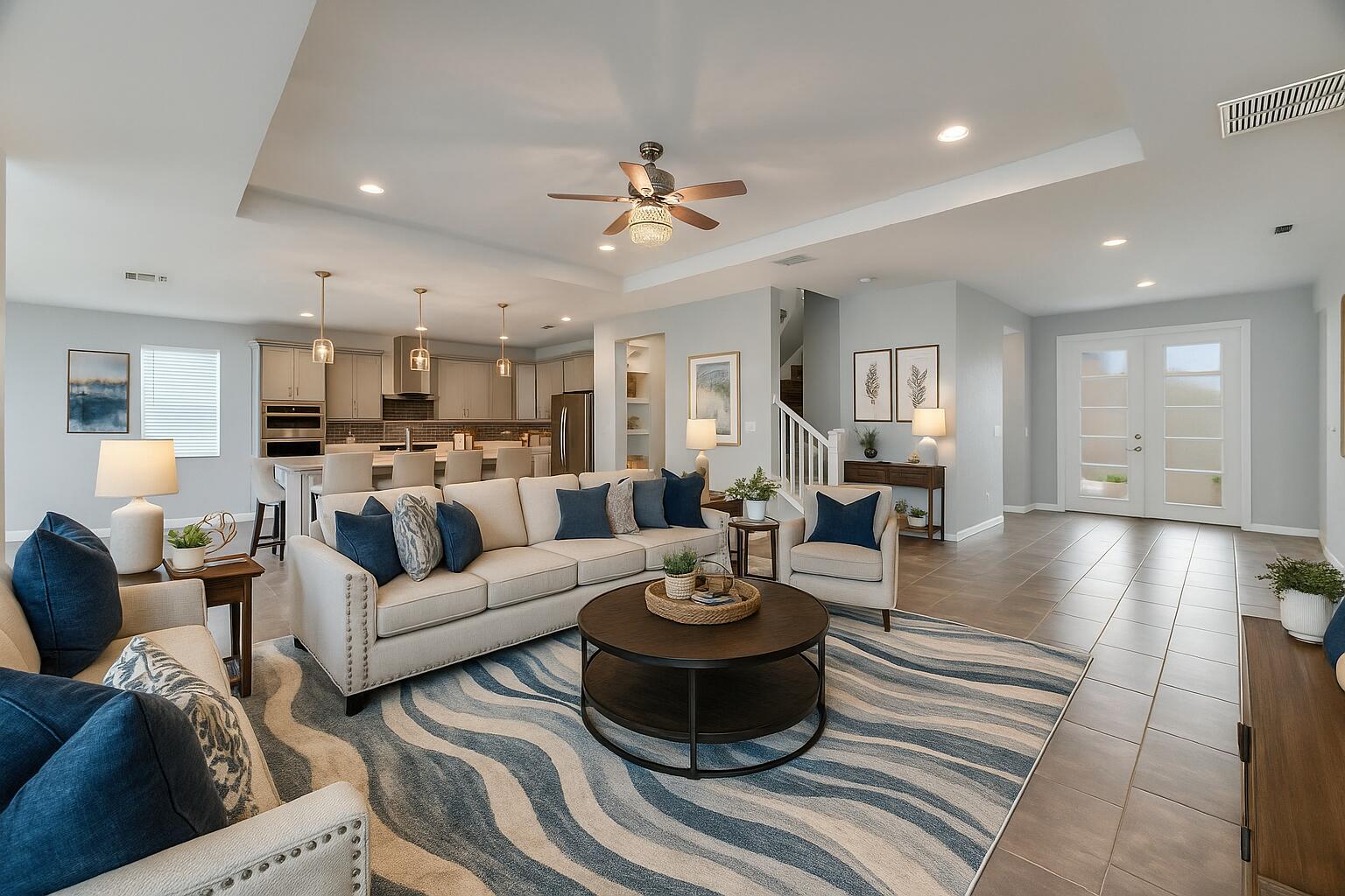 Discover Your Dream Home in Port Saint Lucie's Premier Gated Community! Step into luxury and comfort in this stunning two-story Rowan model, nestled in one of Port Saint Lucie's most exclusive gated communities. This 4-bedroom, 2.5-bathroom beauty boasts a 2-car garage, a versatile den perfect for a home office, and a formal dining area ideal for entertaining. Imagine cooking in the spacious gourmet kitchen, complete with a stylish island, upscale lighting, and vaulted ceilings that create an airy, open feel. Upstairs, you'll find a cozy loft with a walk-in closet, a secondary lounge, and three spacious bedrooms. The home is finished with elegant crown molding and bright, inviting living spaces. Enjoy peace of mind with a 24-hour guarded gate, and take advantage of top-tier amenities,