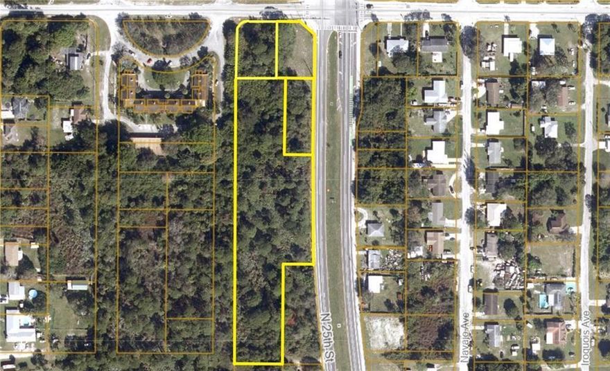 Unique opportunity to own four parcels totaling 3.93 +/- acres in well accessible area of Fort Pierce with close proximity to the airport. Zoned RS-4, 4 units per acre. SW corner of St Lucie Blvd and 25th Street.