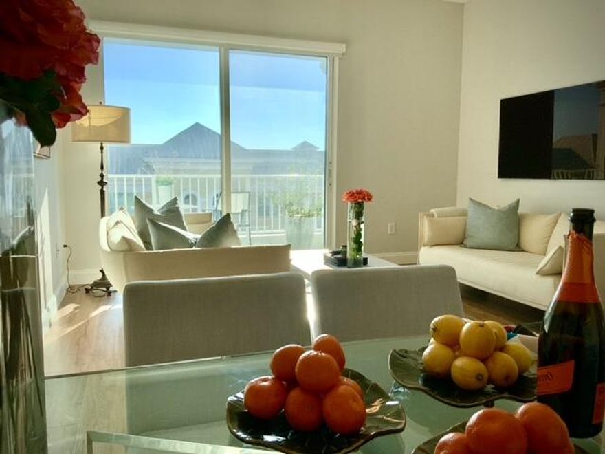 Welcome to the Moorings at Lantana, a resort style community within minutes of two beautiful beaches. This stunning and spacious 2/2 penthouse is available for rental through through 2026!  Minimum rental period 1 month.  Beautifully renovated with top-notch features including a gourmet kitchen, beautiful bathrooms, a relaxing living space, a large balcony to enjoy the morning sun with a peek of the intracoastal waterway. This unit is fully furnished and move in ready.   Come experience all that the Moorings has to offer. You will fall in love with two pools, each with a jacuzzi, a modern gym with sauna, a brand-new clubroom with many activities, a business center for the professional, valet service,(included!) and a wine and cheese cafe on site.