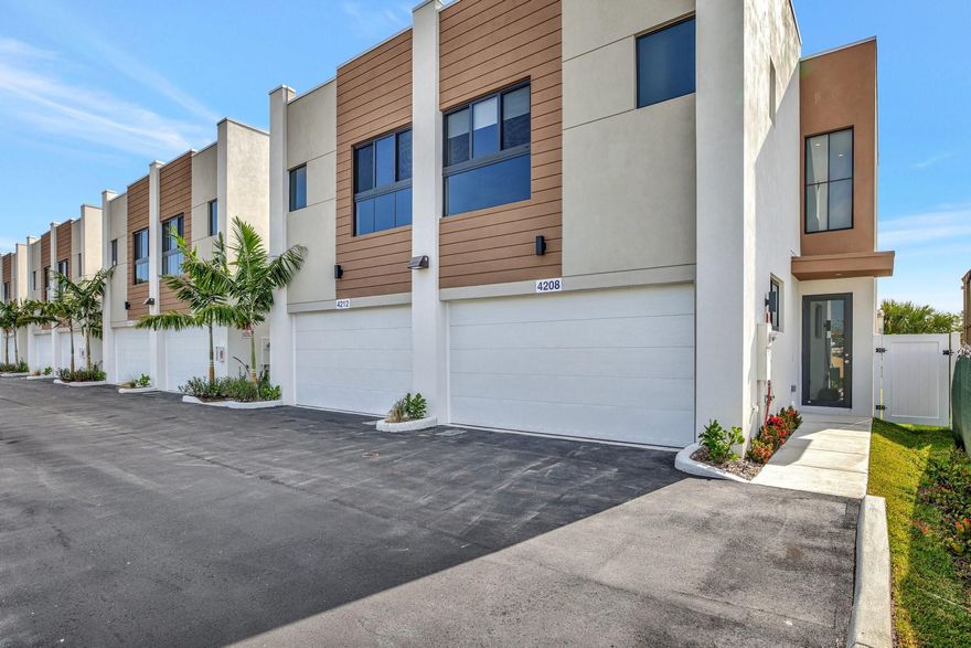 Welcome to your brand new construction home in the heart of Oakland Park! This contemporary home boasts a spacious layout with 3 large bedrooms (complete with black out shades) and 2 full bathrooms upstairs and a half bath downstairs. Park your cars in a wide, two-car garage, equipped with an automatic opener. Inside the kitchen you'll love the sleek center island, tall cabinets with soft-close hardware, and beautiful white quartz countertops and backsplash. The first floor is adorned with large ceramic tiles, offering both durability and style, while waterproof laminate floors grace the stairs and second floor. Indulge in luxury within your primary bathroom, boasting dual vanity sinks and a spacious shower. NO HOA APPROVAL! QUICK MOVE IN AVAILABLE! SHORT OR LONG TERM LEASE AVAILABLE.