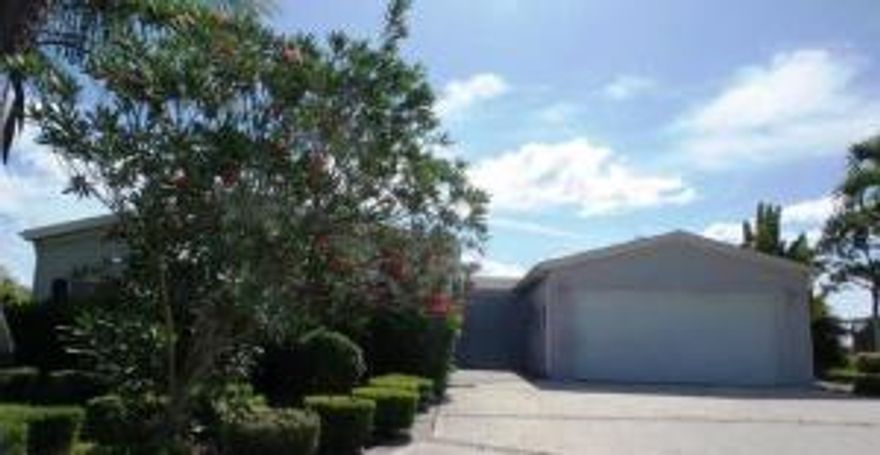 FANTASTIC 3 bdrms, a den and a pool. One of the very few pool homes in Savanna Club. Plenty of living space, awesome kitchen w/breakfast nook w/view of pool. Golf/ pond view, this home has it all. Well/sprinkler, it also has a 2 car garage attached. Tile and laminate floors, large laundry room, huge screened pool area with patio. Located in Savanna Club a 55+ resort style community, three clubhouses, golf course, tennis, restaurant, and much more. This property is bank owned. It is sold in “as-is” condition without repairs or warranty. Buyer is responsible for verifying all information contained in this listing.