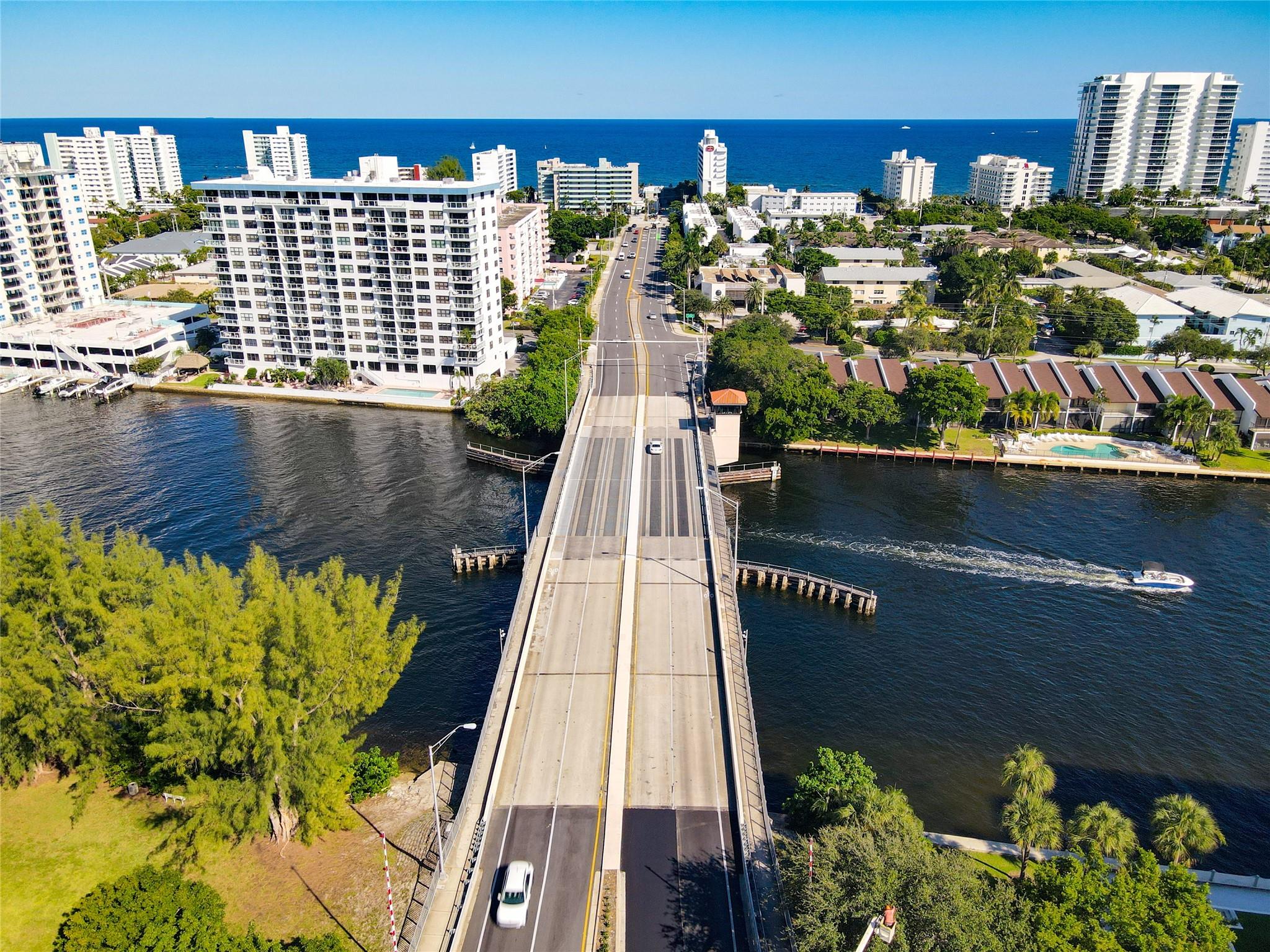 Enjoy COASTAL LIVING at your own SEASONAL RETREAT!!! Fully renovated & FURNISHED two-bedroom, two-bath condo. OPEN & BRIGHT, this unit is turnkey, just need to bring your suitcase, enjoy breathtaking views from all your windows and private balcony offering canal waterviews, walk to the beach or enjoy intracoastal living with poolside open canal-front sunset views. All ages, pet-friendly, near Hillsboro Inlet offering open ocean access with no fixed bridges. Walk your pets to nearby Harbor’s Edge Park, or stroll across the 14th St. Causeway Bridge to Pompano Beach Pier for lively oceanfront dining and shopping. Enjoy assigned parking, plenty of guest spaces, a heated waterfront pool, gym, BBQ areas, and advanced building security access with phone entry. SHORT WALK TO THE OCEAN, CORNER UNIT