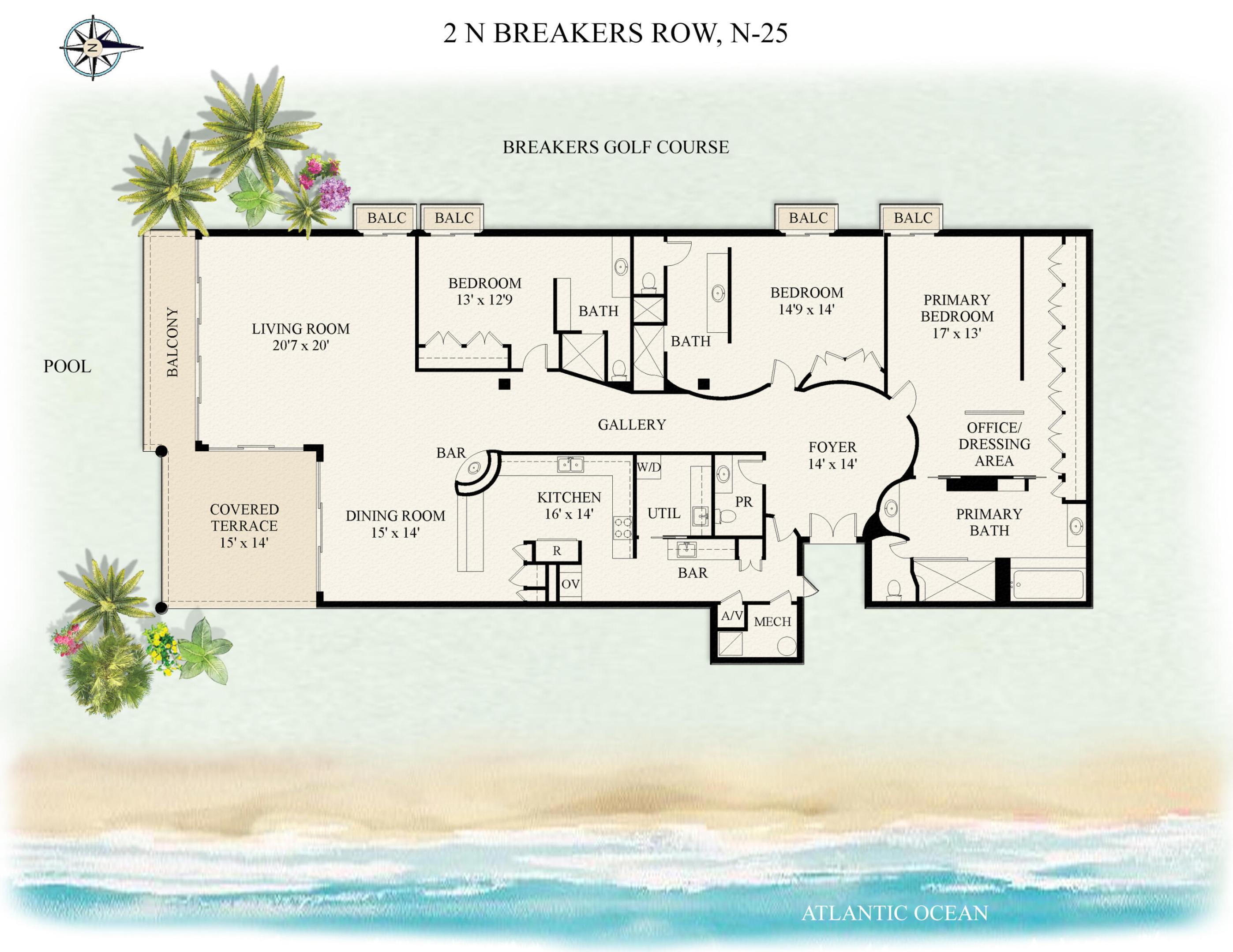TWO NORTH BREAKERS ROW CONDO - Residential