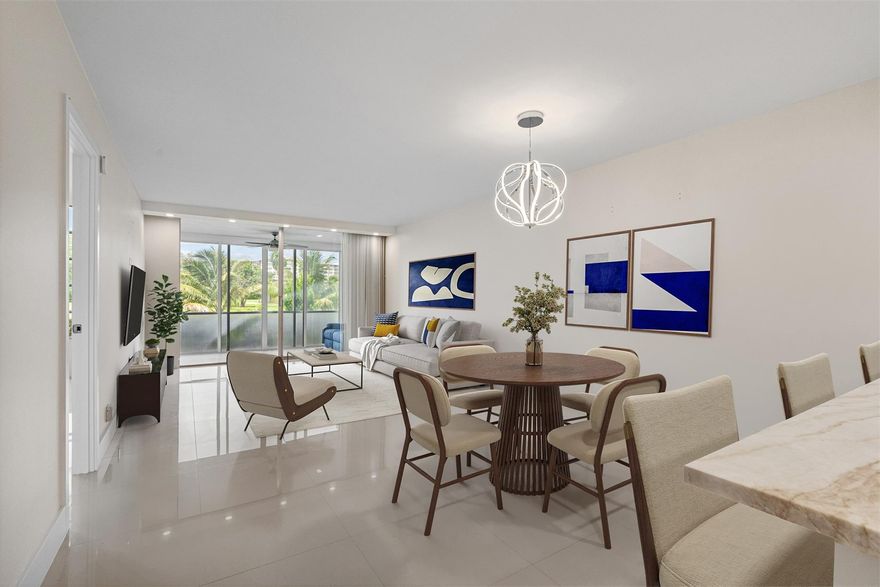 Stunning Palm Aire Condo.  Large one bedroom/ 1 -1/2 Bath condo.  Amazing golf course views.  Gleaming Italian Porcelain flooring throughout.  Legal Washer/Dryer.  Air conditioner only 3 years old.  Close to restaurants, shopping, the turnpike and I-95.   Minutes to the Beach.